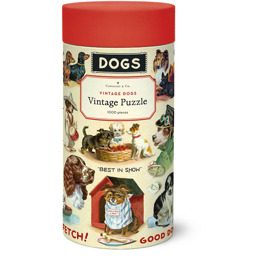 Amazon.com: Cavallini & Co. Vintage Dogs Puzzle- 1000 Pieces